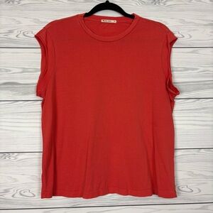 Marine Layer Crewneck Sleeveless Red Cotton/Modal Blend Shirt Medium